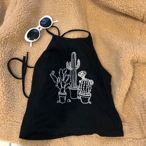 BRANDY MELVILLE tie crop top